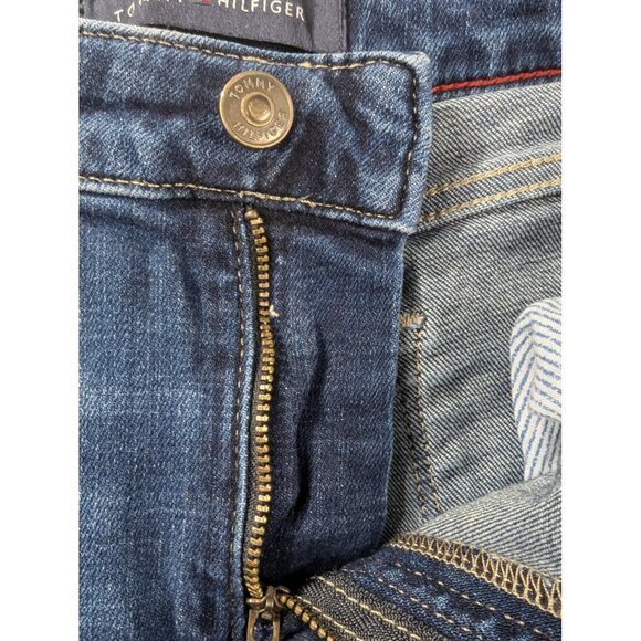 Tommy Hilfiger Jeans Womens 10 Tribeca Straight Ankle Logo Side Tape Stretch - Picture 12 of 16